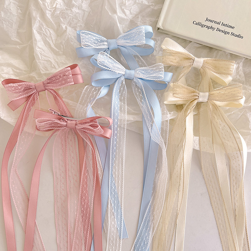 Sweet Children Bowknot Hairpin - Tassel Fringe Trim บทวิจารณ์และราคา