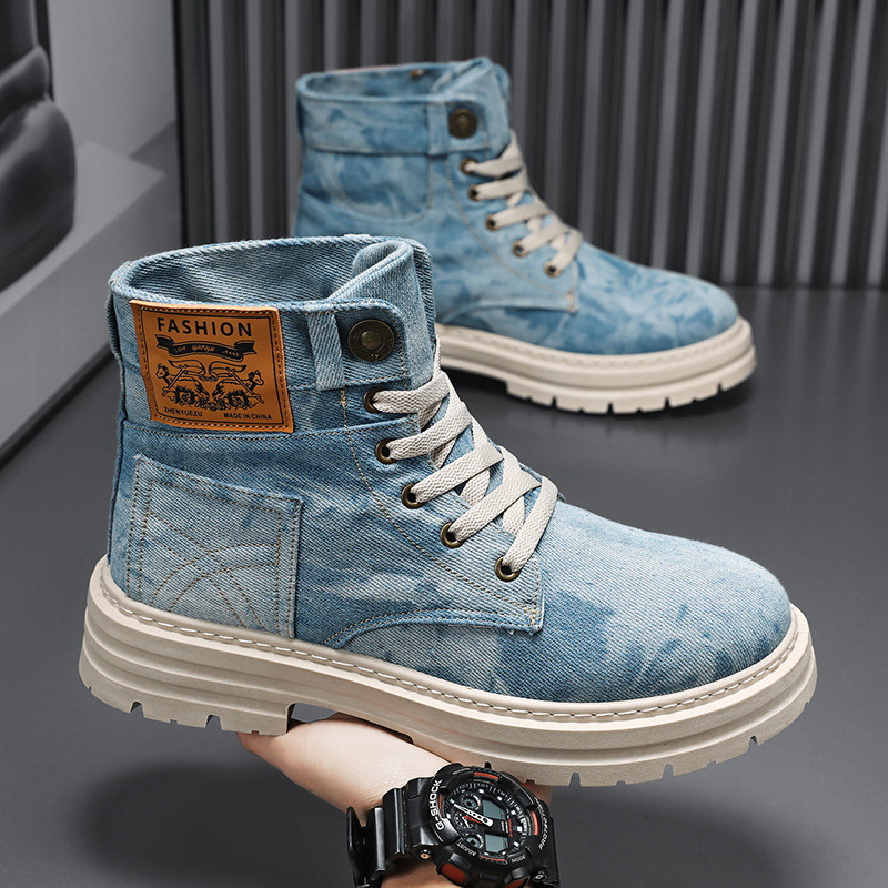 Spring High Top Mens Shoes 202 - Guipure Lace Panel บทวิจารณ์และราคา