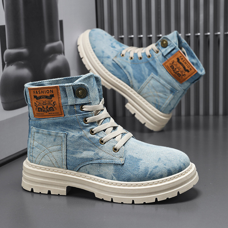 Spring High Top Mens Shoes 202 - Guipure Lace Panel บทวิจารณ์และราคา