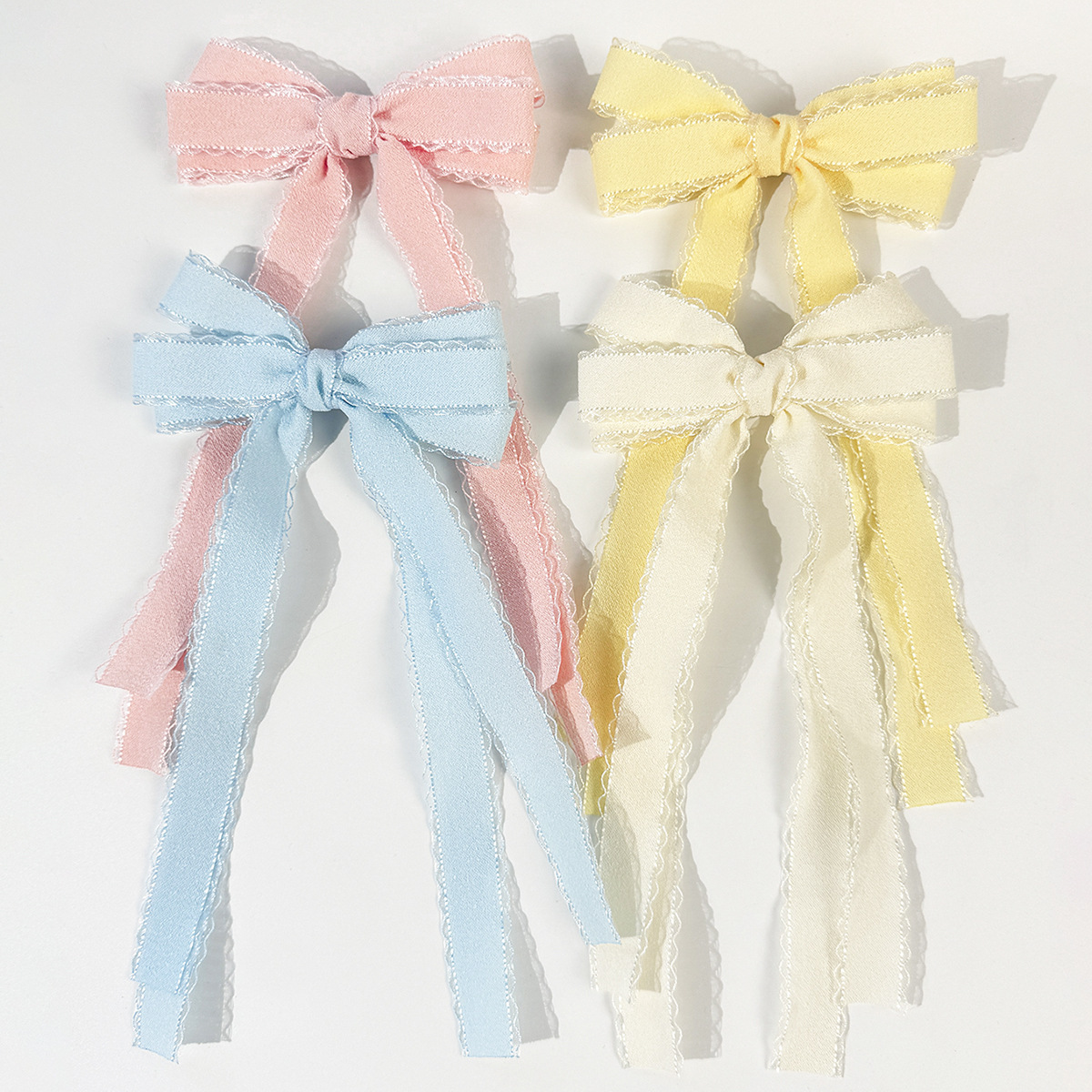 Bulk 20pc Long Tassel Hair Cli - Lace Ribbon Trim บทวิจารณ์และราคา