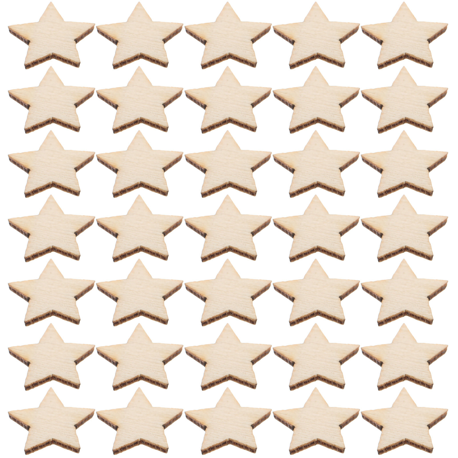 50Pcs Mini Wooden Star Cutouts - Christmas Craft Embellishment บทวิจารณ์และราคา