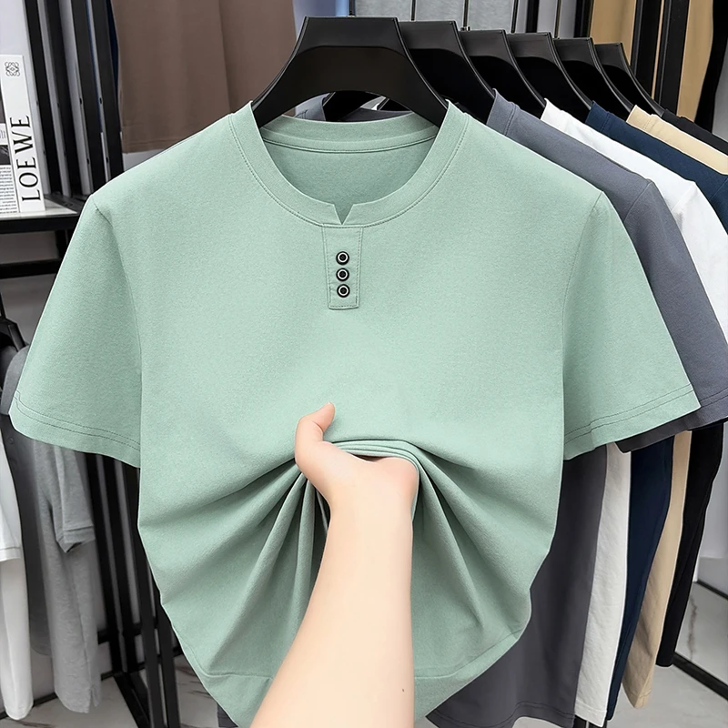 Mens Casual Henley Neck T Shir - Embellish Knit บทวิจารณ์และราคา