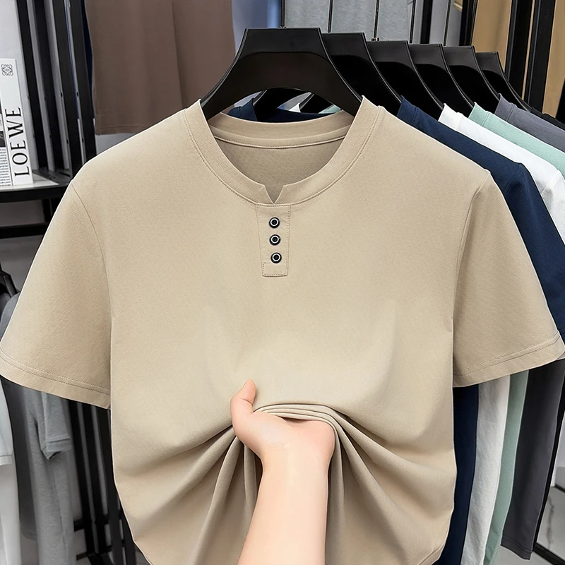 Mens Casual Henley Neck T Shir - Embellish Knit บทวิจารณ์และราคา