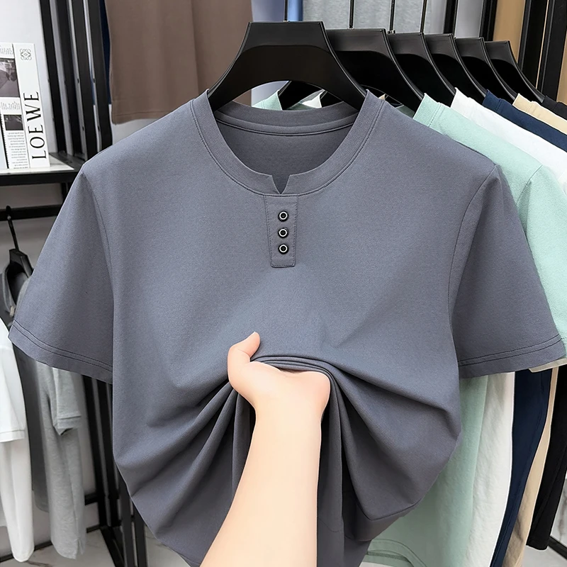 Mens Casual Henley Neck T Shir - Embellish Knit บทวิจารณ์และราคา