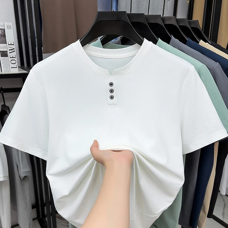 Mens Casual Henley Neck T Shir - Embellish Knit บทวิจารณ์และราคา