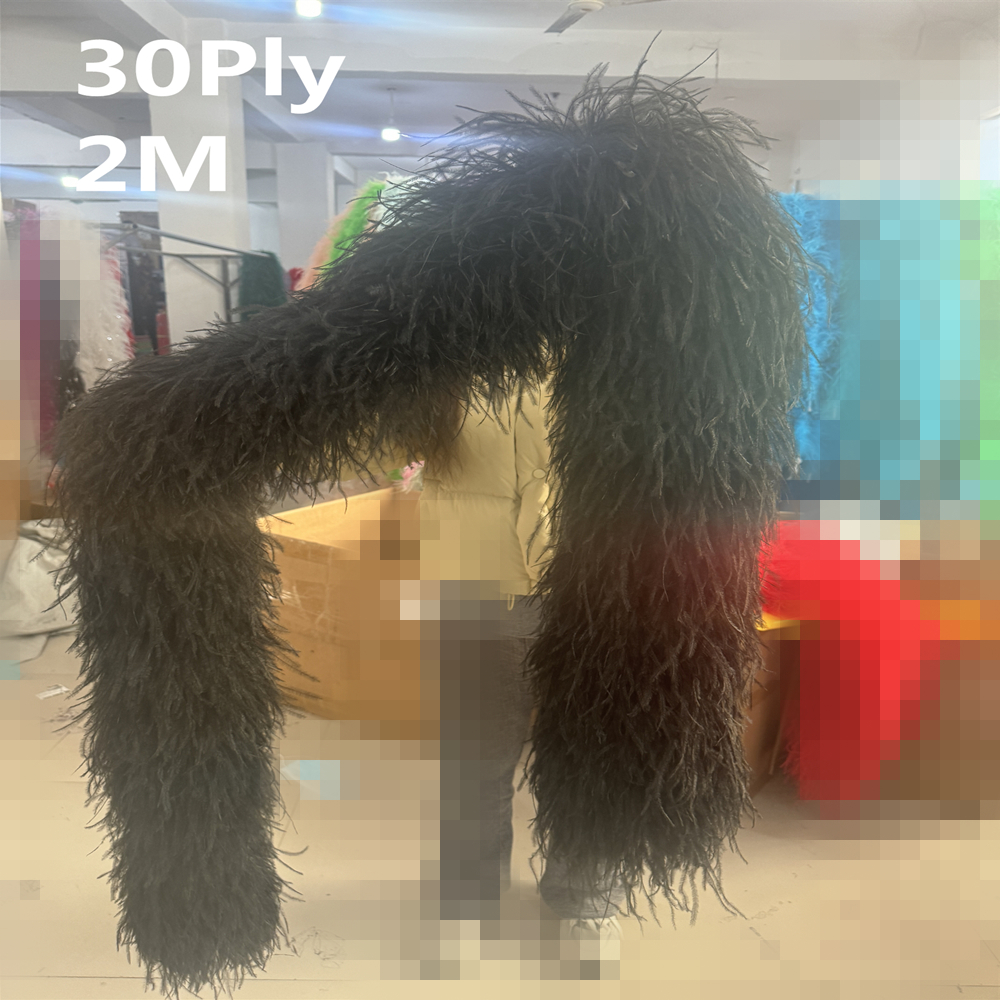 Natural Ostrich feather boa 1  - Feather Trim Marabou บทวิจารณ์และราคา