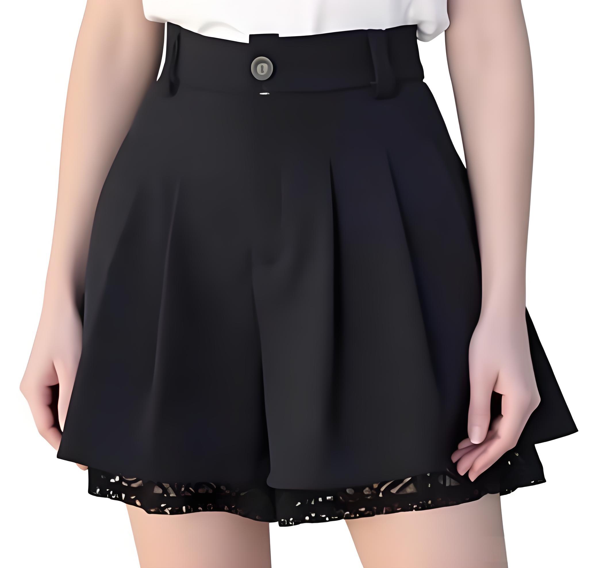 Women High Waist Tailored Trou - Elastic Lace Trim บทวิจารณ์และราคา