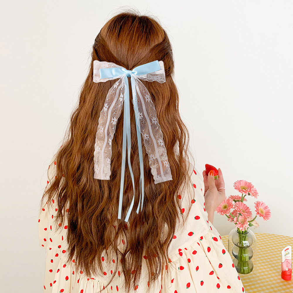 Korean Style Pink Blue Lace Bo - Tassel Fringe Trim บทวิจารณ์และราคา
