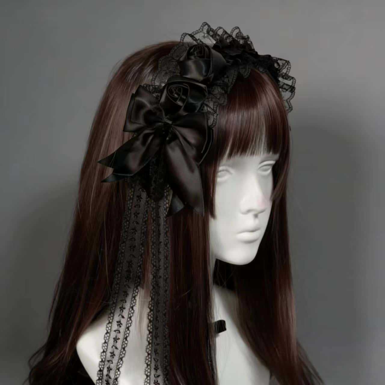 Gothic Lolita Lace Headbands f - Tassel Fringe Trim บทวิจารณ์และราคา
