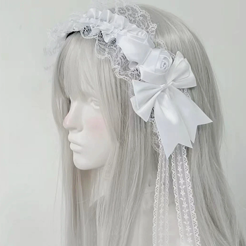 Gothic Lolita Lace Headbands f - Tassel Fringe Trim บทวิจารณ์และราคา