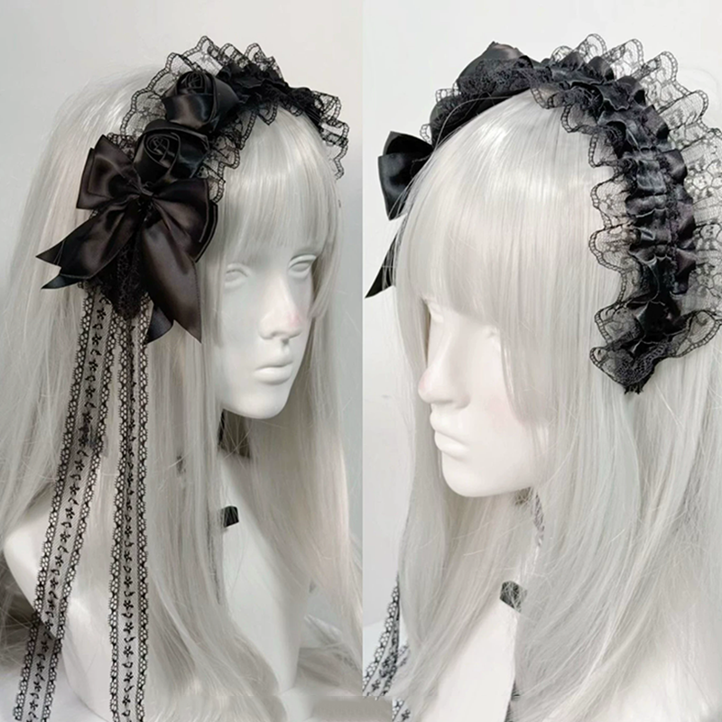 Gothic Lolita Lace Headbands f - Tassel Fringe Trim บทวิจารณ์และราคา