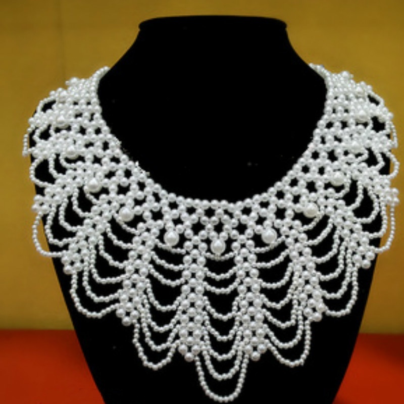 New Pearl Beaded Lace Trim Col - Beaded Trim Fringe บทวิจารณ์และราคา