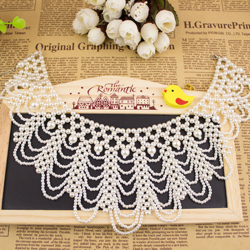 New Pearl Beaded Lace Trim Col - Beaded Trim Fringe บทวิจารณ์และราคา