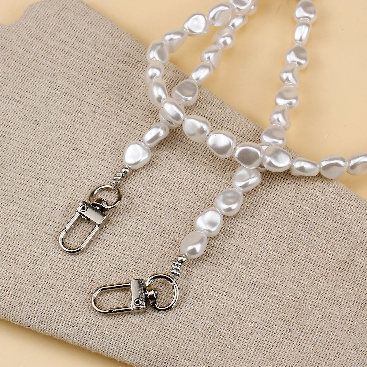 Mobile Phone Lanyard Luxury Pe - Pearl Trim Chain บทวิจารณ์และราคา