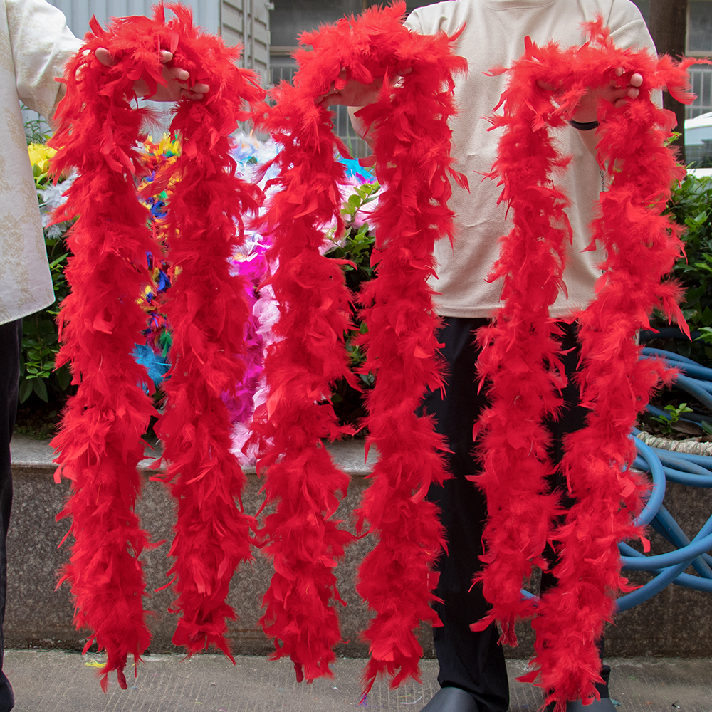 Red Marabou Feather Boa Trim F - Feather Trim Marabou บทวิจารณ์และราคา