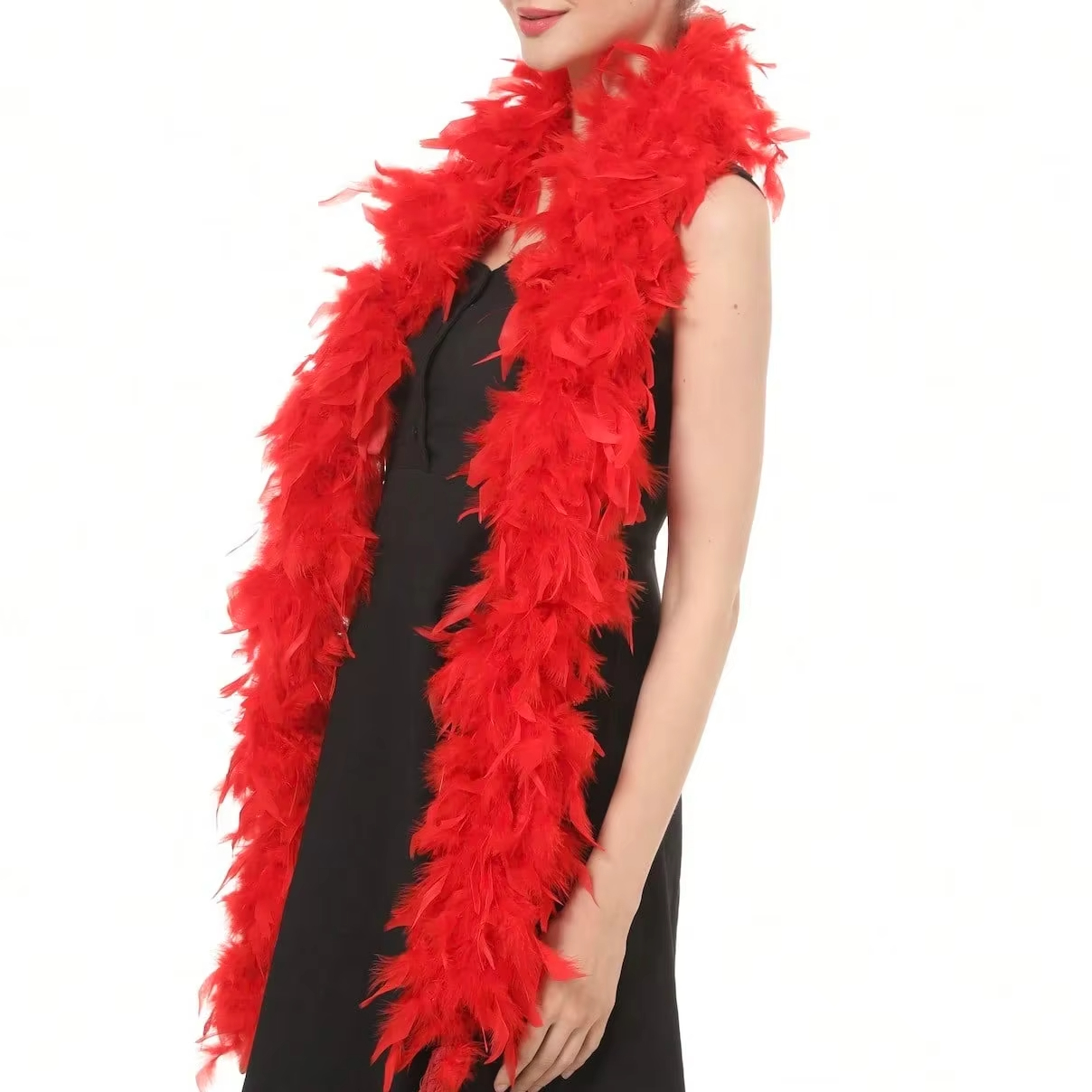 Red Marabou Feather Boa Trim F - Feather Trim Marabou บทวิจารณ์และราคา