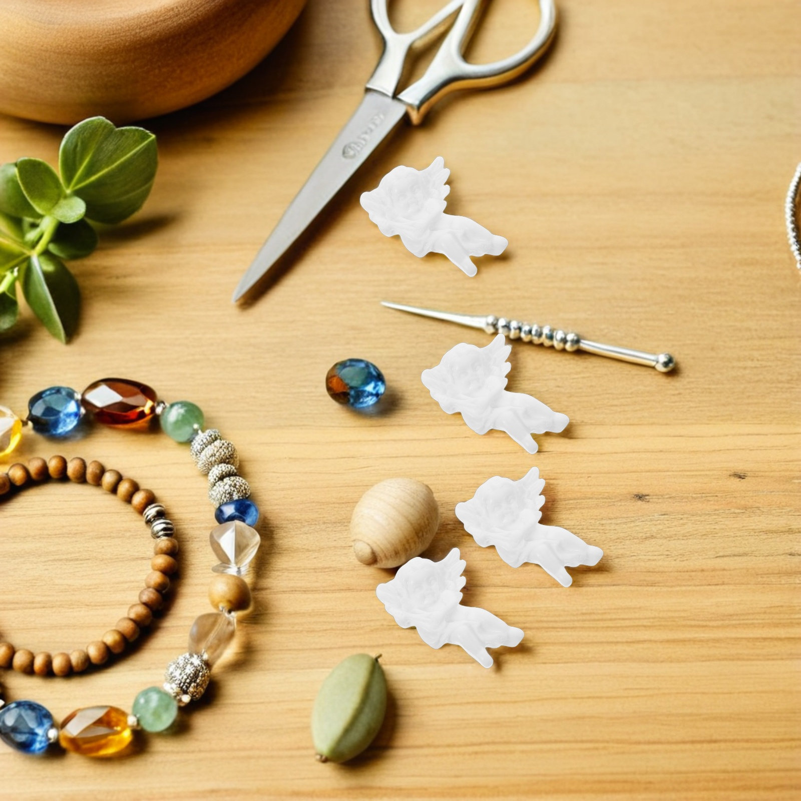 100Pcs Resin Angel Miniatures  - Christmas Craft Embellishment บทวิจารณ์และราคา