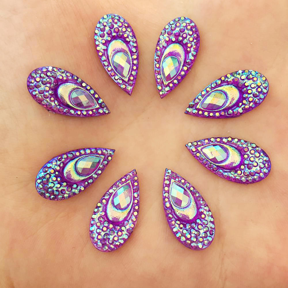 40PCS Resin 10*20mm Teardrop P - Embellishment Glue Craft บทวิจารณ์และราคา