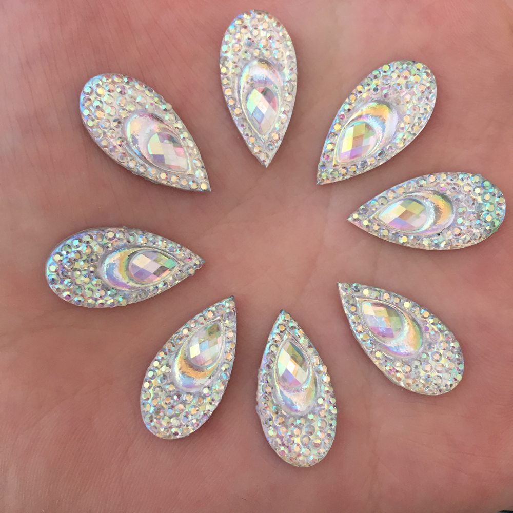 40PCS Resin 10*20mm Teardrop P - Embellishment Glue Craft บทวิจารณ์และราคา