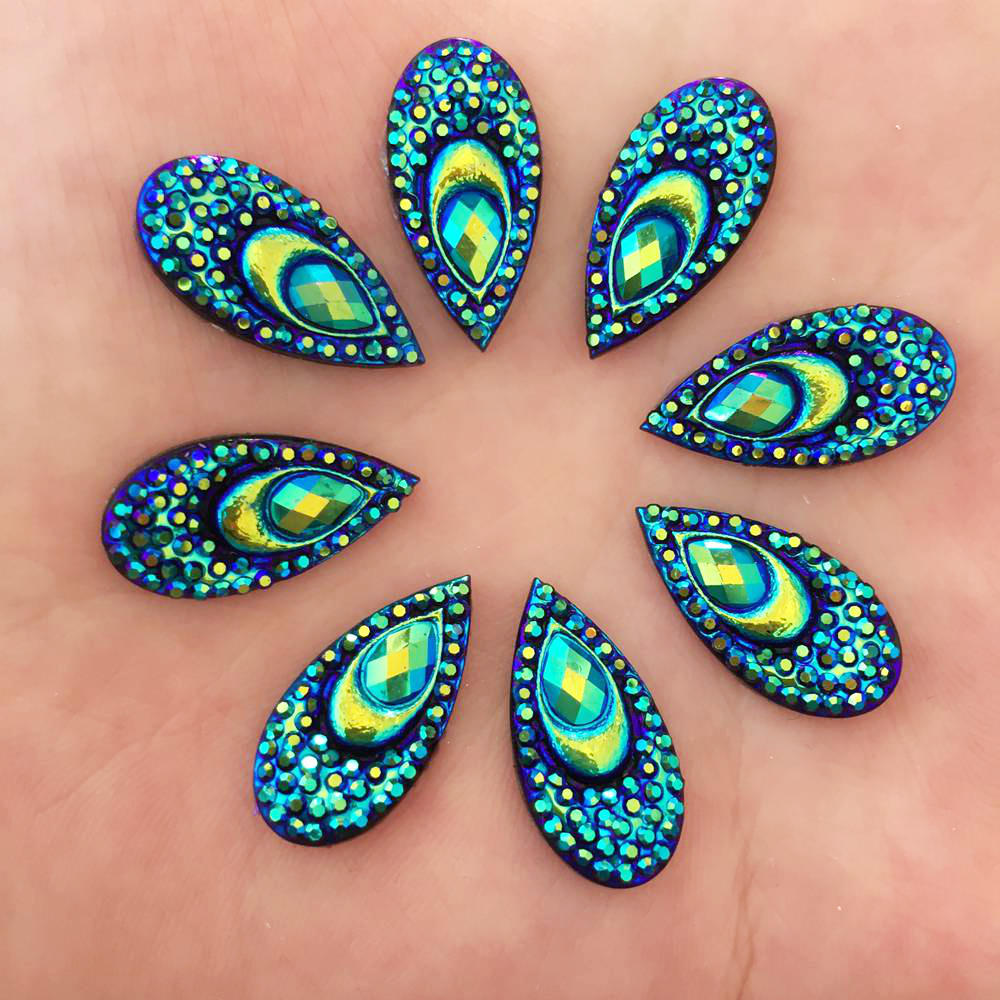 40PCS Resin 10*20mm Teardrop P - Embellishment Glue Craft บทวิจารณ์และราคา