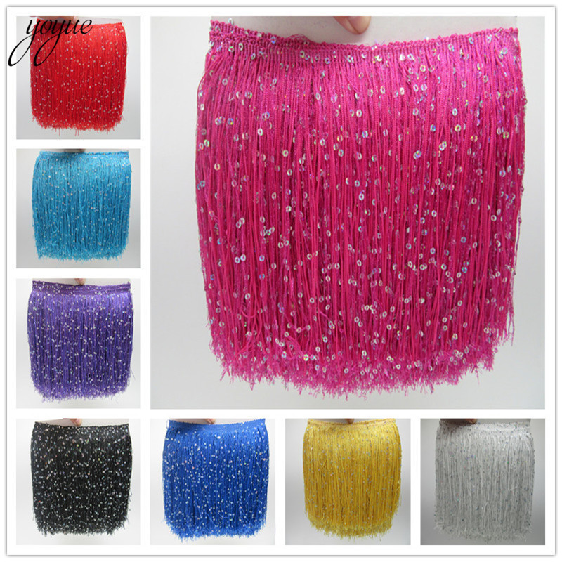 YOYUE 1Yard 20CM Long Polyeste - Beaded Trim Fringe บทวิจารณ์และราคา