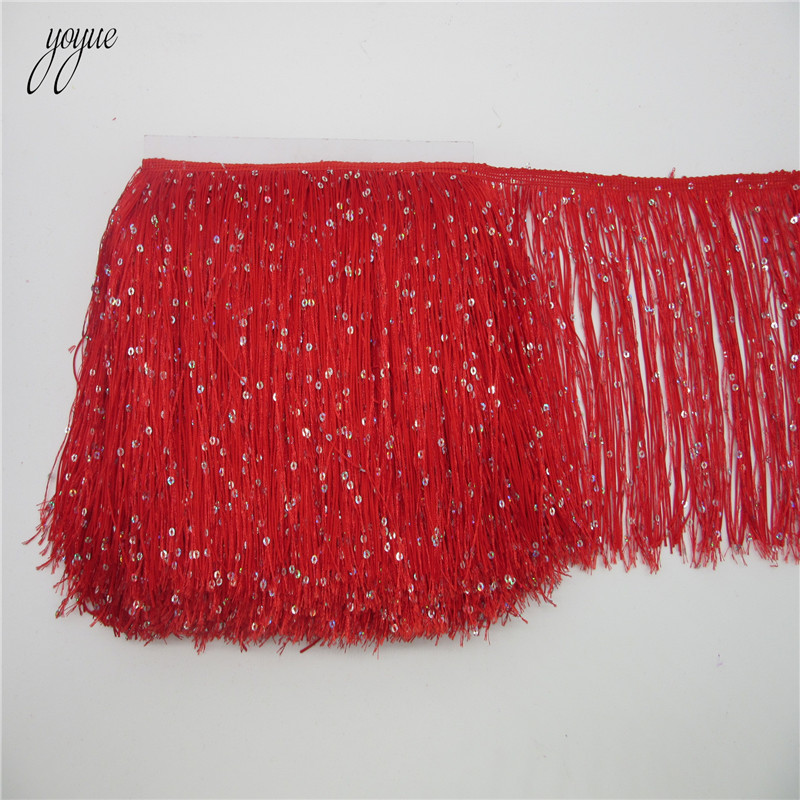 YOYUE 1Yard 20CM Long Polyeste - Beaded Trim Fringe บทวิจารณ์และราคา