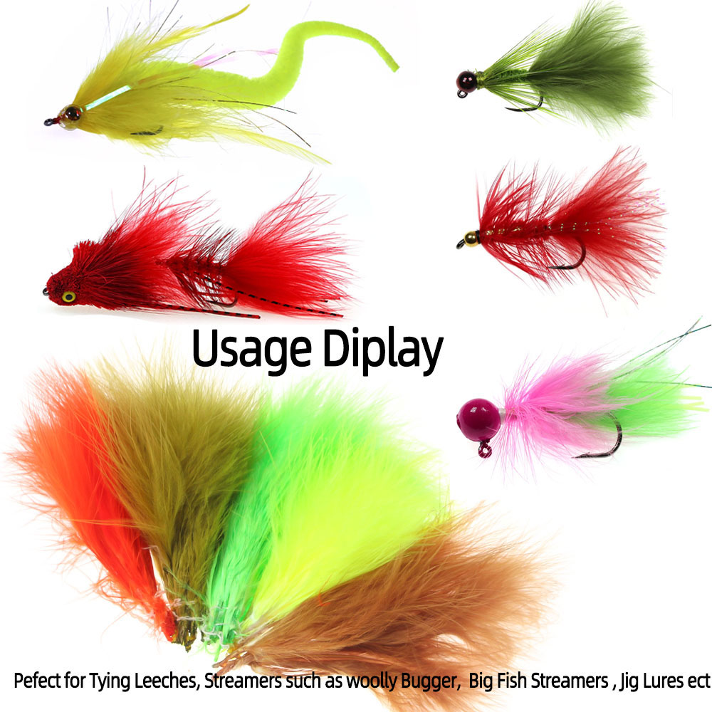 3.5g/Pack 3~4 inch Natural Mar - Feather Trim Marabou บทวิจารณ์และราคา