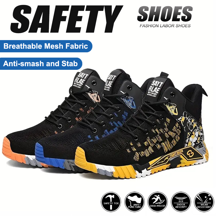 Steel Toe Shoes For Man Indest - Guipure Lace Panel บทวิจารณ์และราคา