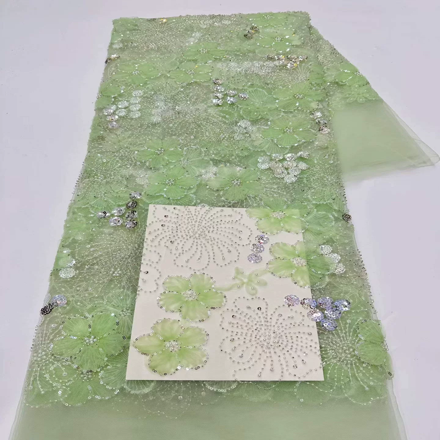 5yard soft mesh fabric Crystal - Crystal Mesh Fabric บทวิจารณ์และราคา
