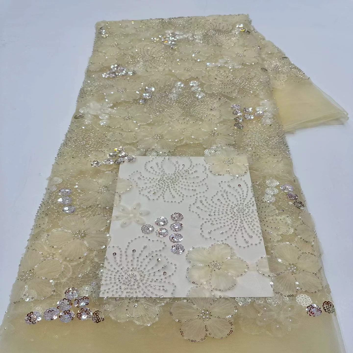 5yard soft mesh fabric Crystal - Crystal Mesh Fabric บทวิจารณ์และราคา