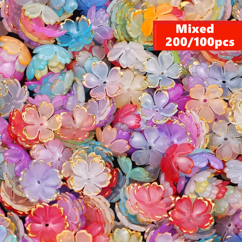 200/100pcs 15mm Colorful Acryl - Embroidery Embellishments บทวิจารณ์และราคา