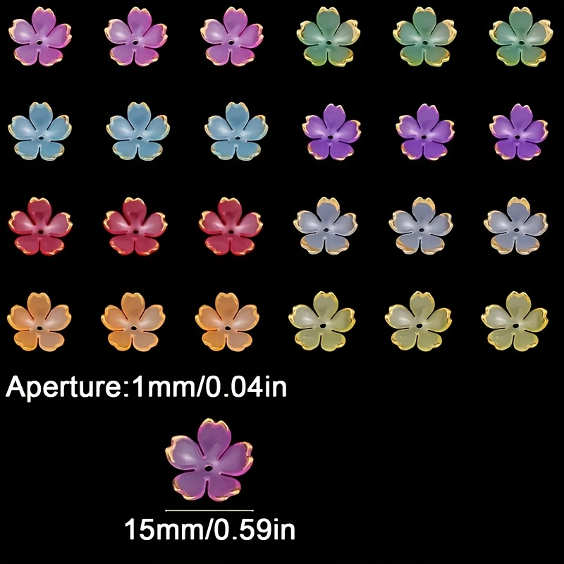 200/100pcs 15mm Colorful Acryl - Embroidery Embellishments บทวิจารณ์และราคา