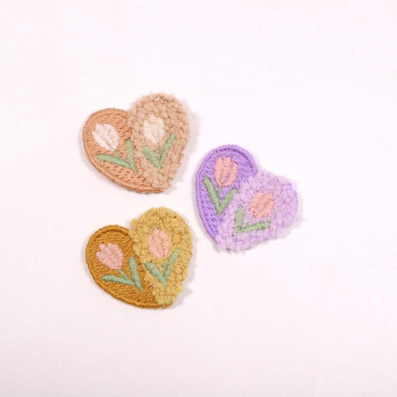 10PCS Wool Plush Love Flower A - Applique Patch Flower บทวิจารณ์และราคา