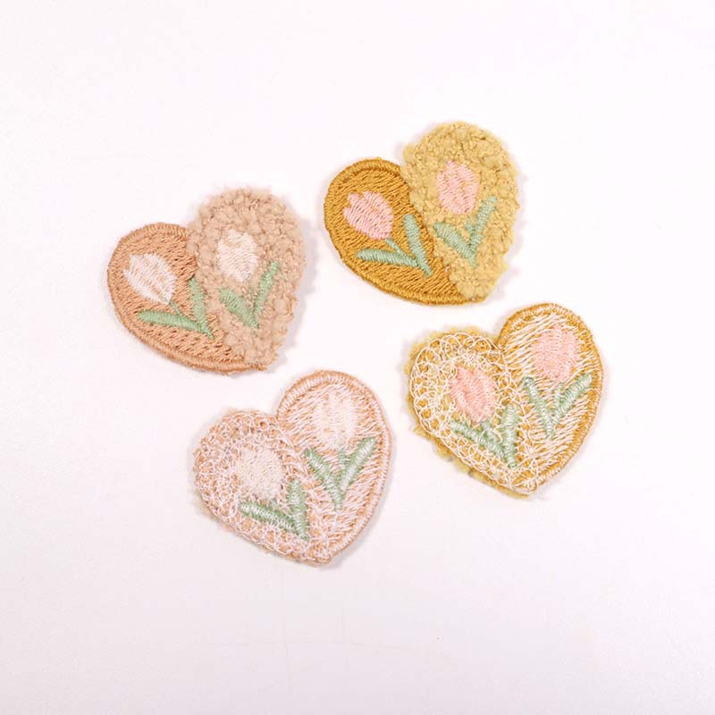 10PCS Wool Plush Love Flower A - Applique Patch Flower บทวิจารณ์และราคา