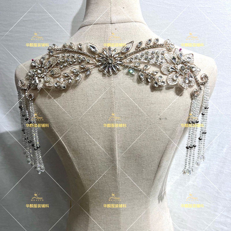 Hand Beaded Fringe Trim with P - Beaded Trim Fringe บทวิจารณ์และราคา