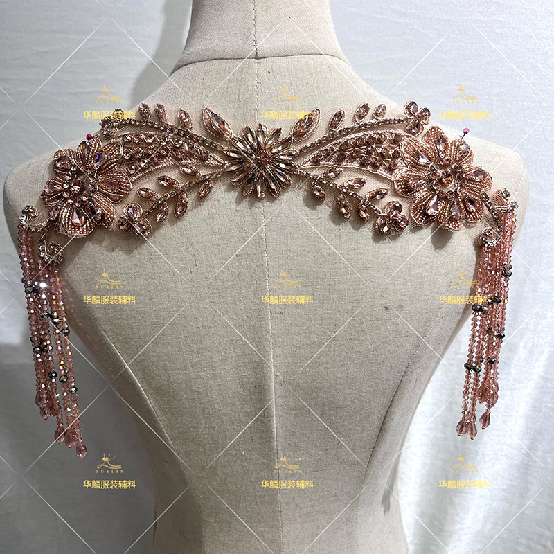 Hand Beaded Fringe Trim with P - Beaded Trim Fringe บทวิจารณ์และราคา