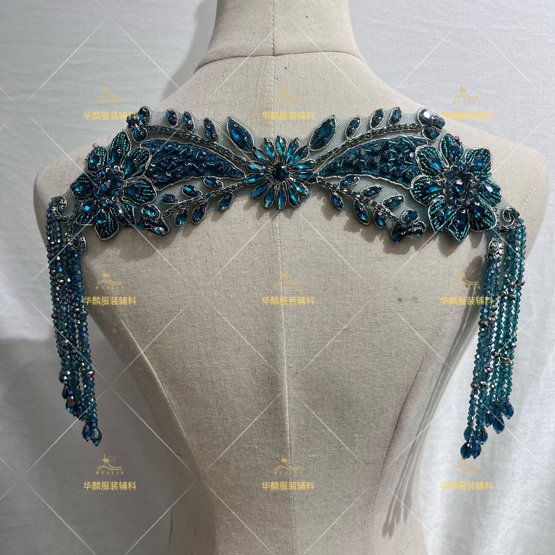 Hand Beaded Fringe Trim with P - Beaded Trim Fringe บทวิจารณ์และราคา