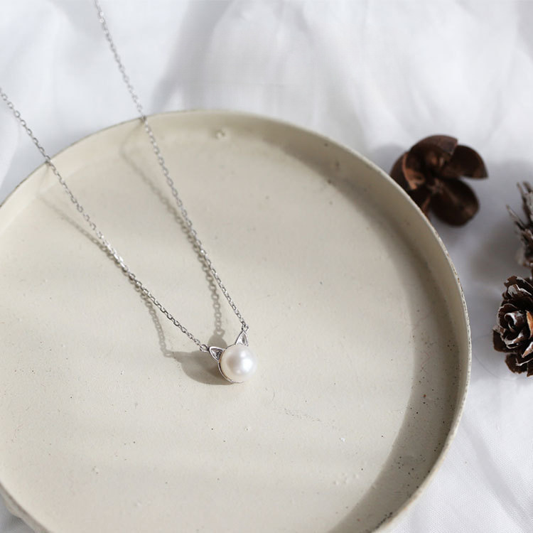 Fashion 925 Sterling Silver Je - Pearl Trim Chain บทวิจารณ์และราคา
