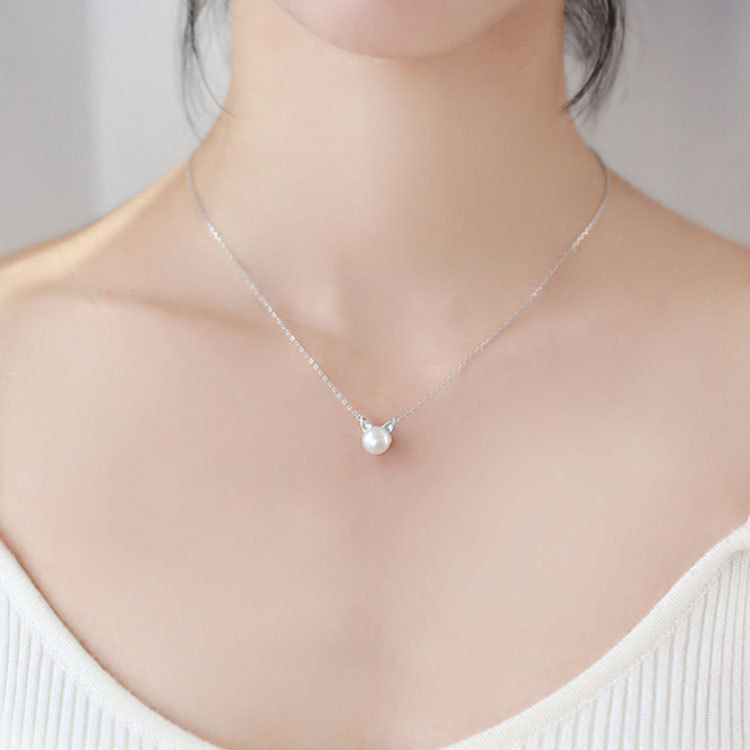 Fashion 925 Sterling Silver Je - Pearl Trim Chain บทวิจารณ์และราคา