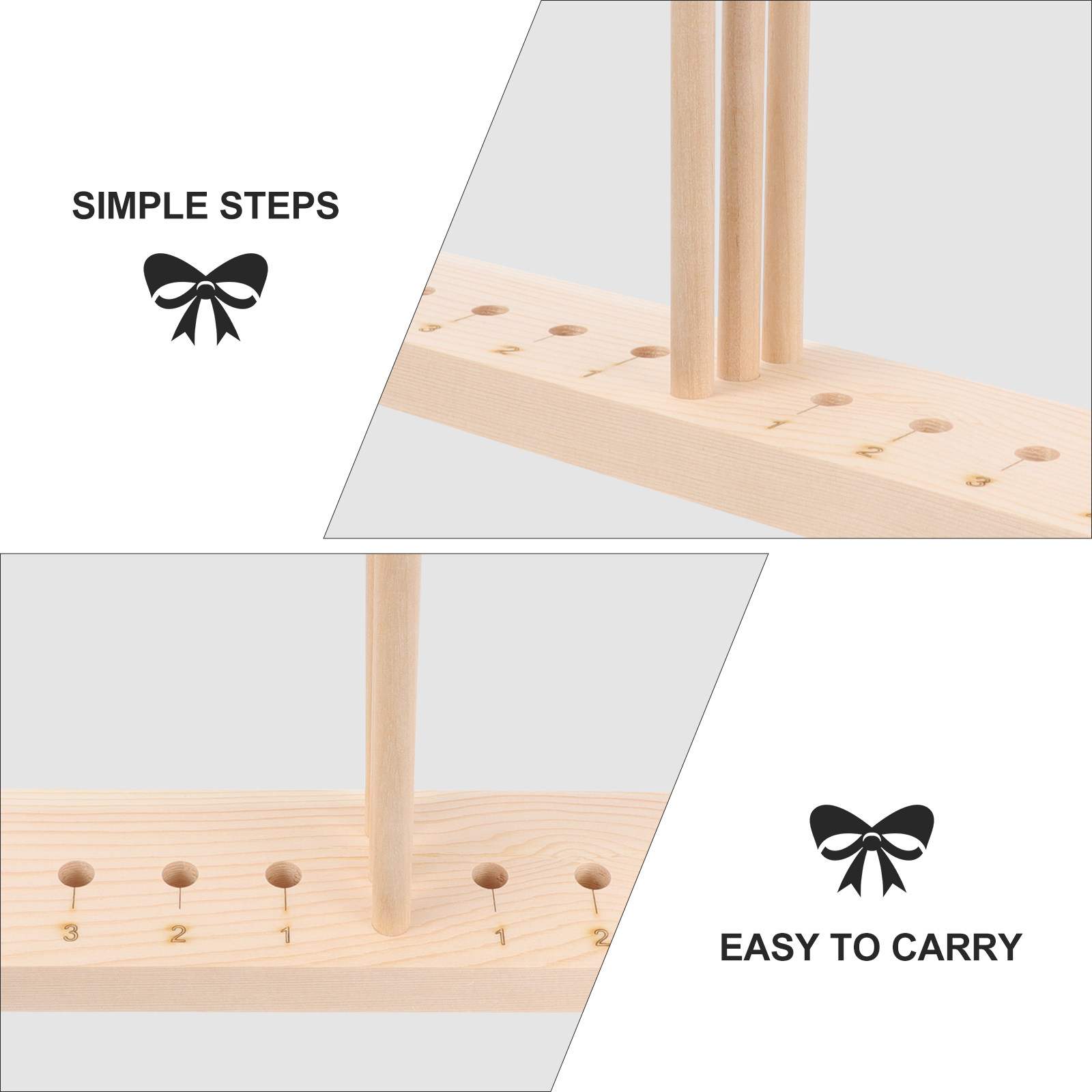 Extended Wooden Bow Maker for  - Pom Pom Maker Tool บทวิจารณ์และราคา