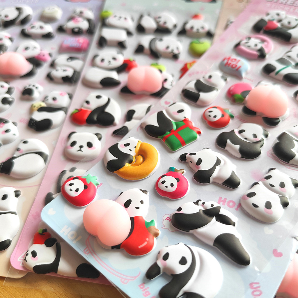 4-Piece Cute Panda Stress Reli - Craft Embellishment World บทวิจารณ์และราคา