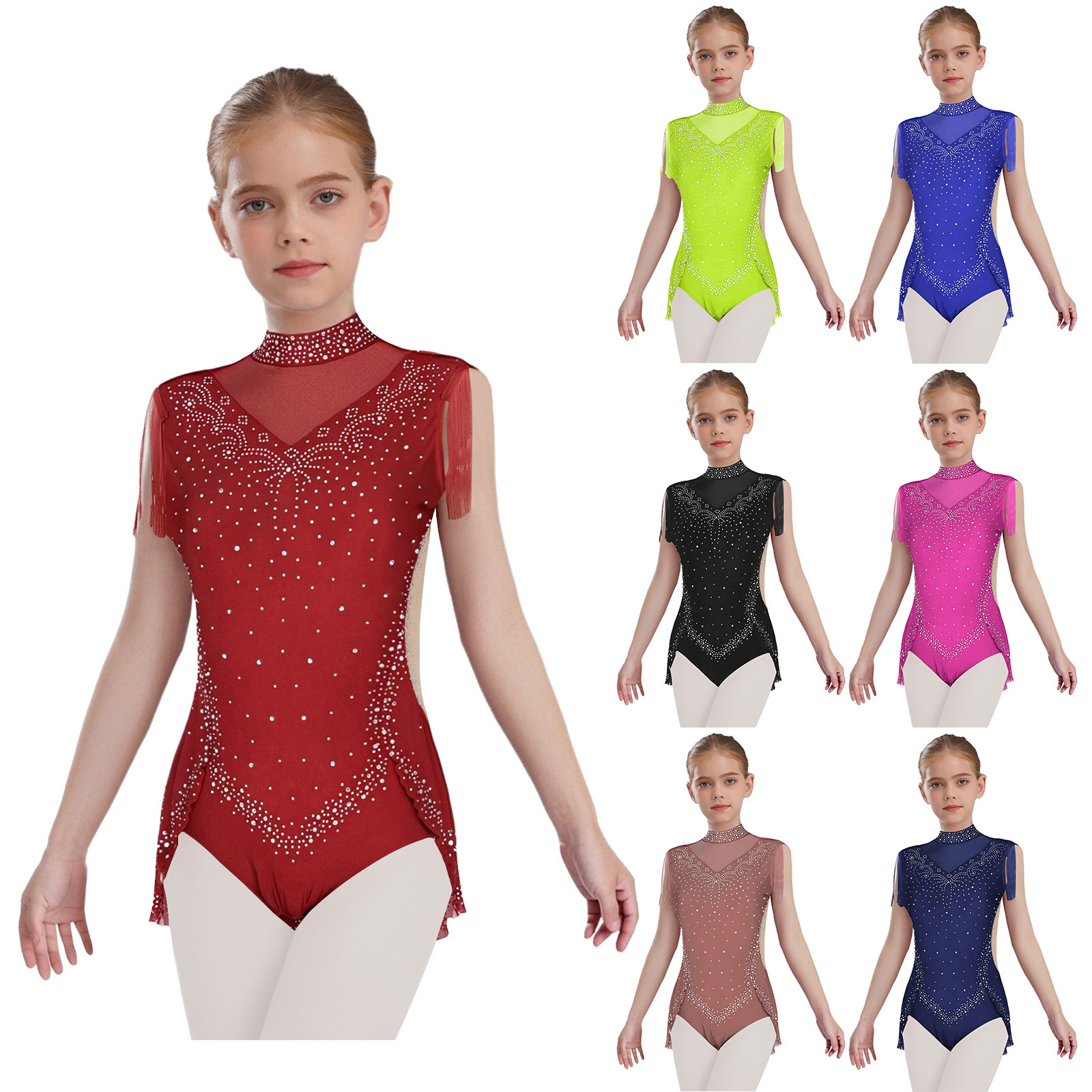 Children Girls Tassel Latin Da - Rhinestone Banding Trim บทวิจารณ์และราคา