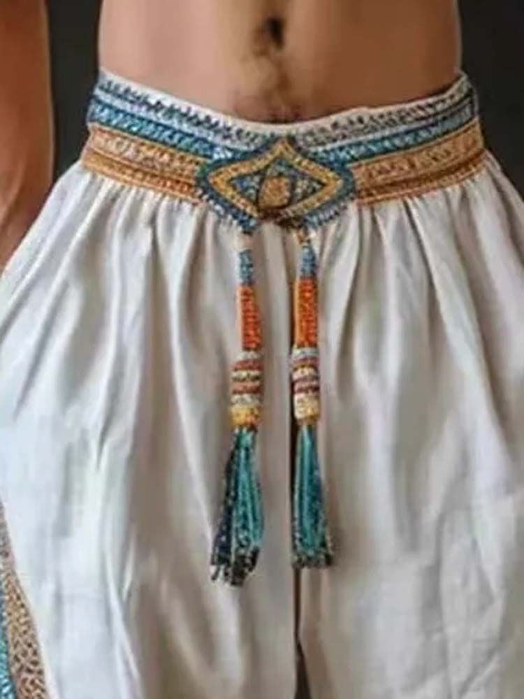 Men's Tassel Elastic Waist Cas - Tassel Fringe Trim บทวิจารณ์และราคา