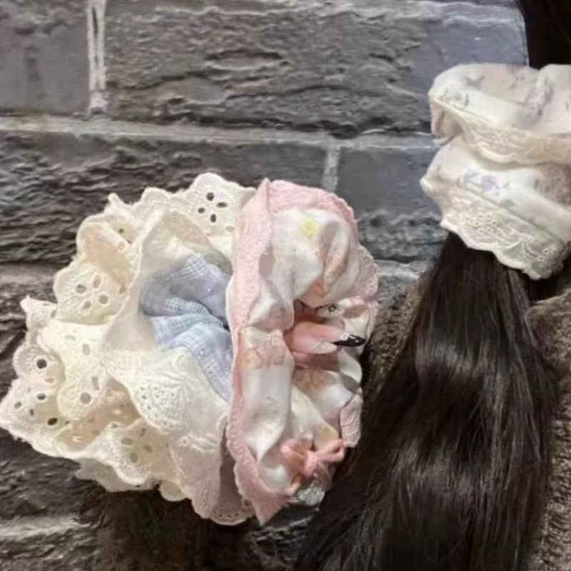 Women's Sweet Elastic Hair Ban - Elastic Lace Trim บทวิจารณ์และราคา