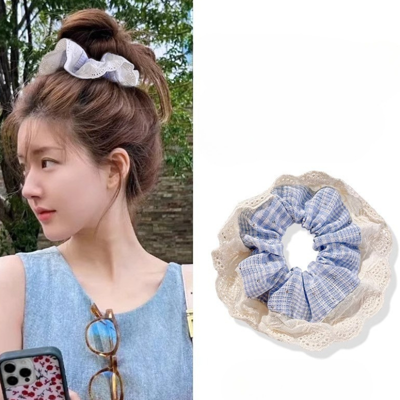 Women's Sweet Elastic Hair Ban - Elastic Lace Trim บทวิจารณ์และราคา