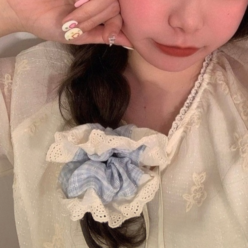 Women's Sweet Elastic Hair Ban - Elastic Lace Trim บทวิจารณ์และราคา