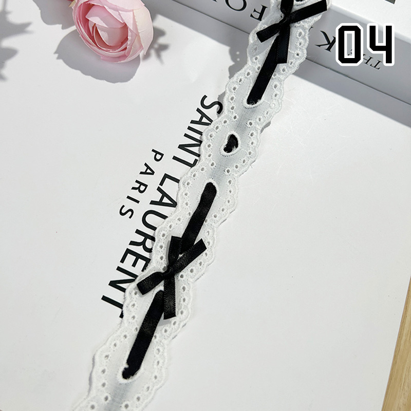 1yard Bow Pleated Lace Lolita  - Lace Ribbon Trim บทวิจารณ์และราคา