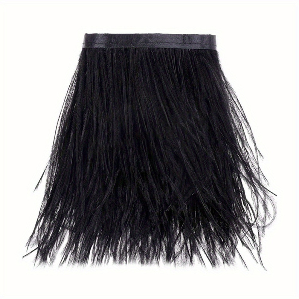 1M 8-10cm Black Ostrich Feathe - Feather Trim Marabou บทวิจารณ์และราคา