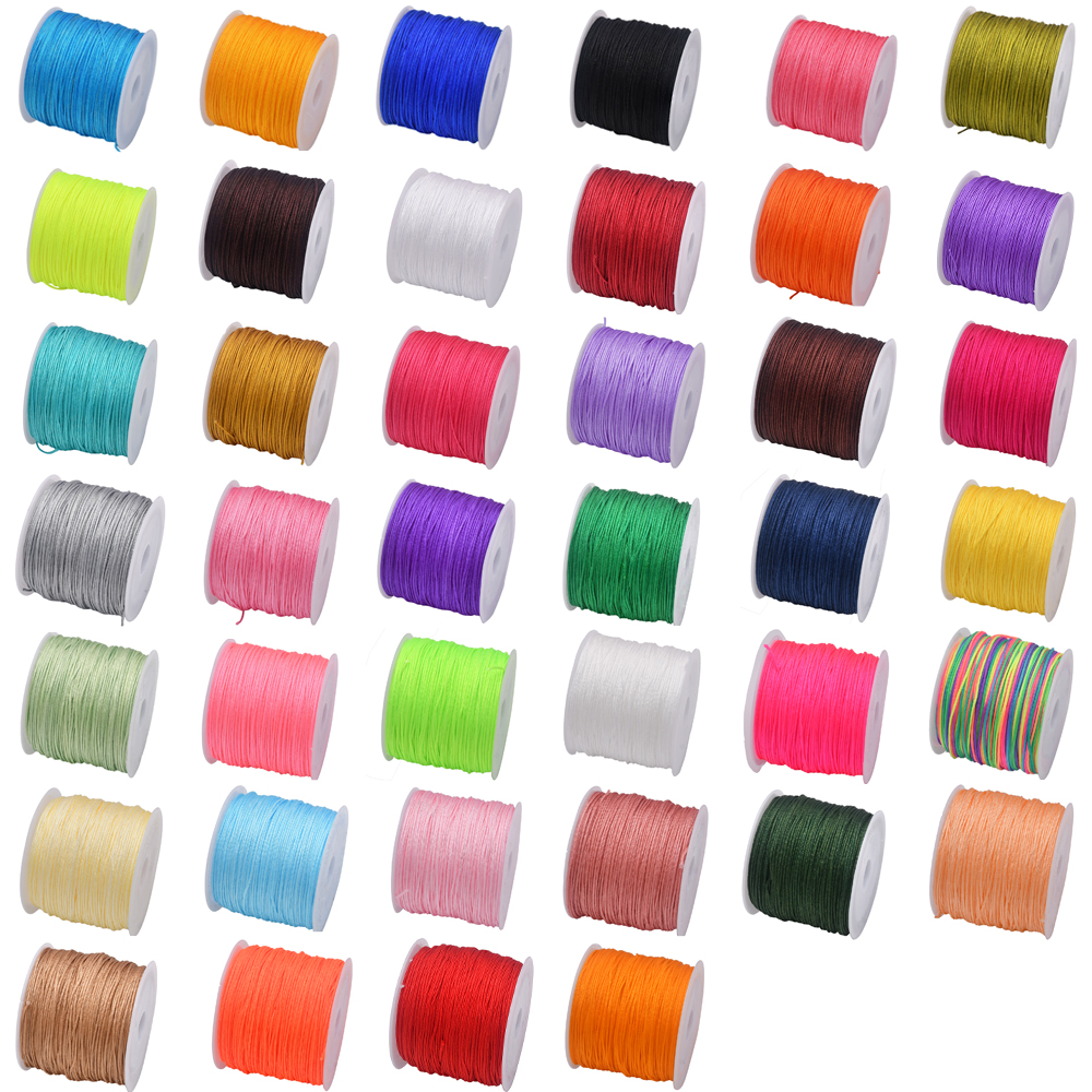 50Yds 0.8mm Crafts Nylon Cord  - Beaded Trim Fringe บทวิจารณ์และราคา