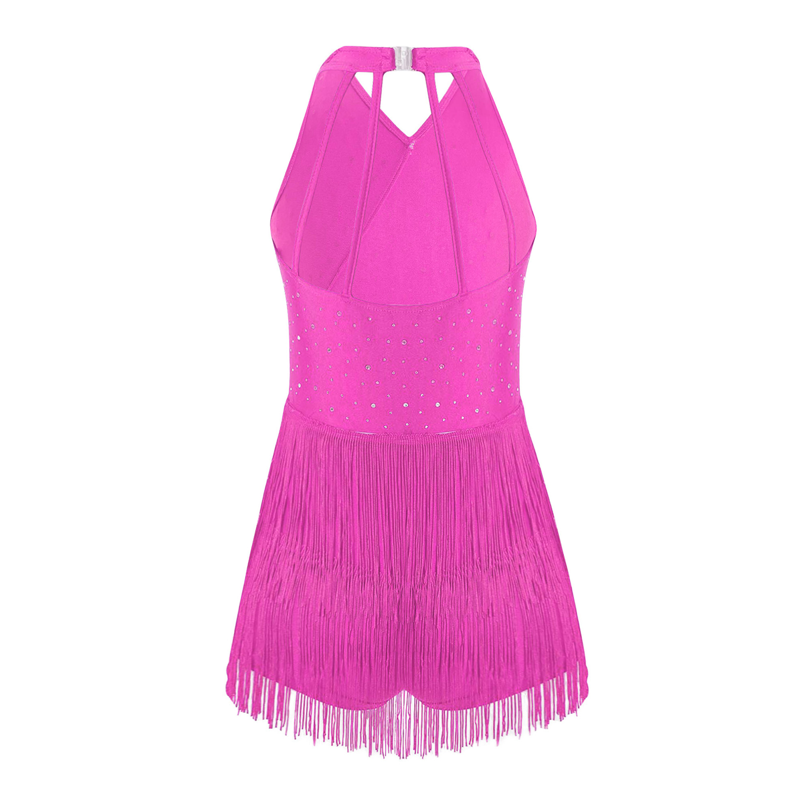 Kids Girls Shiny Tassel Leotar - Rhinestone Banding Trim บทวิจารณ์และราคา